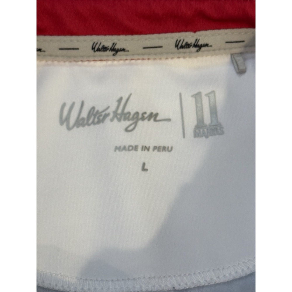 Walter Hagen Golf Polo Shirt Mens Large Red White Blue Camo 11 Majors - Picture 4 of 4